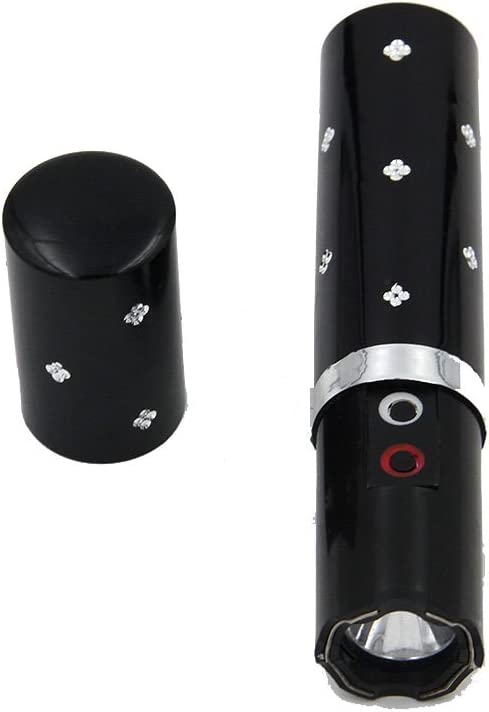 Inweie Security Electric Lipstick Stun Gun with 180-Lumen Led Flashlight-Concealed Self Defence Baton,3.8 Million volt Shock, Rechargebale, Disguised As Lipstick